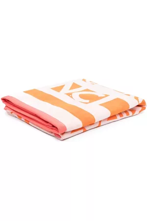 Moncler Women Accessories - Logo-print cotton beach towel - F30 ORANGE