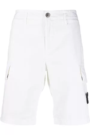 Stone Island Men Shorts - Compass-motif cargo shorts - White