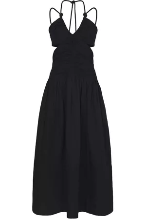 Proenza Schouler Women Ruched Dresses - Ruched-detailing V-neck dress - Black