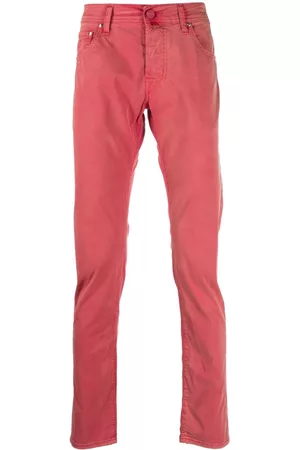 Jacob Cohen Men Chinos - Straight-leg stretch-cotton trousers - Pink