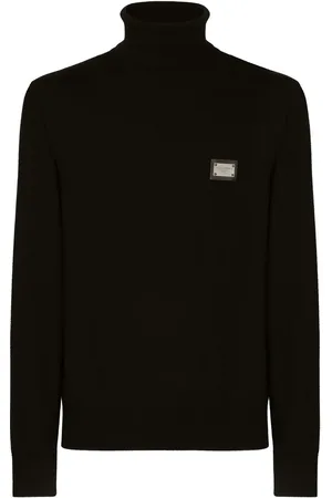 Dolce & Gabbana Logo-tag roll-neck wool jumper