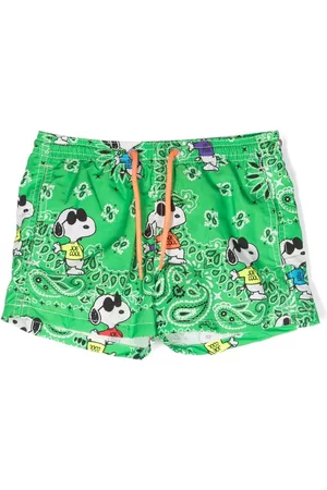 MC2 SAINT BARTH Boys Swim Shorts - Graphic-print swim shorts - Green