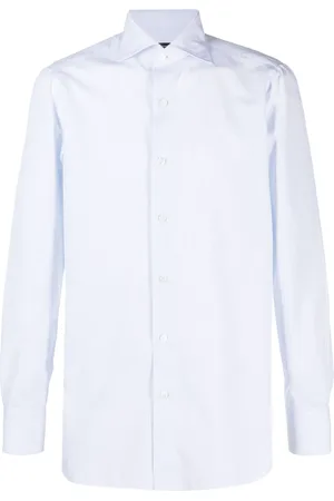 Finamore Spread-collar cotton shirt