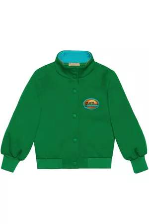 Gucci Boys Sweaters - Embossed GG-logo jumper - 3778 Verde