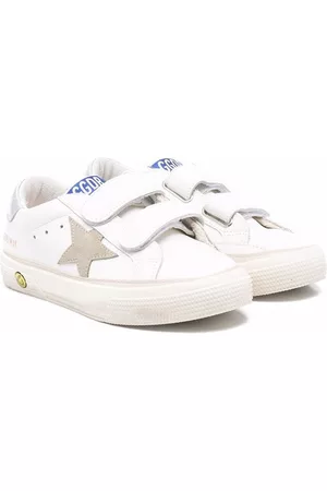 Golden Goose Girls Sneakers - Superstar touch-strap trainers - White