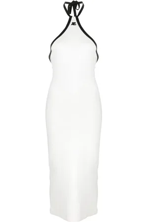 Courrèges Contrasting-trim cotton dress