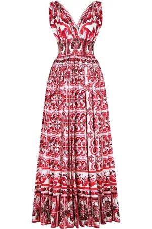 Dolce & Gabbana Women Printed & Patterned Dresses - Graphic-print sleeveless dress - Red