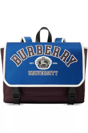 Burberry Rucksacks - College logo-print backpack - Blue