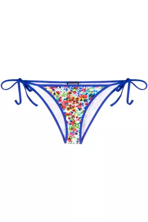 Dsquared2 Women Bikini Bottoms - Floral-print bikini bottoms - Blue