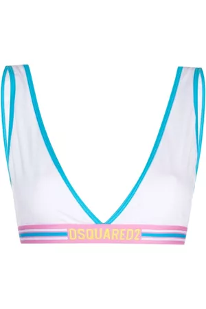 Dsquared2 Women Bras - Logo-underband V-neck bra - White