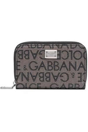 Dolce & Gabbana Men Wallets - Jacquard-logo cotton-blend wallet - Brown