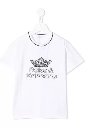 Dolce & Gabbana Boys T-Shirts - Crown logo T-shirt - White