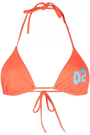 Dsquared2 Women Bikini Tops - Logo-print bikini top - Orange
