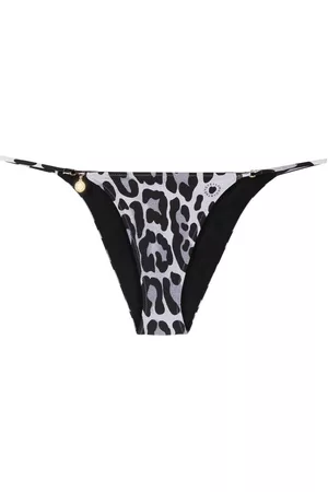 Stella McCartney Women Bikini Bottoms - Leopard-print bikini bottoms - Grey