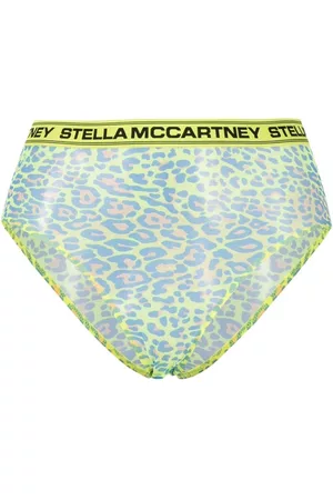 Stella McCartney Women Briefs - High-waisted leopard-print briefs - Yellow
