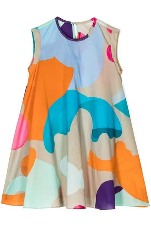 JNBY by JNBY Colour-block cotton flared dress