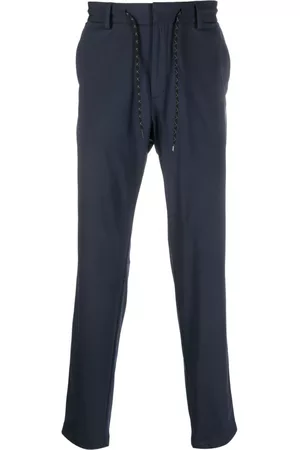 HUGO BOSS Men Skinny Pants - Low-rise slim-cut trousers - Blue