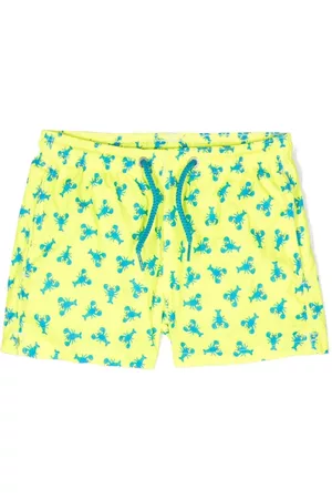 MC2 SAINT BARTH Boys Swim Shorts - Lobster-print swim shorts - Yellow