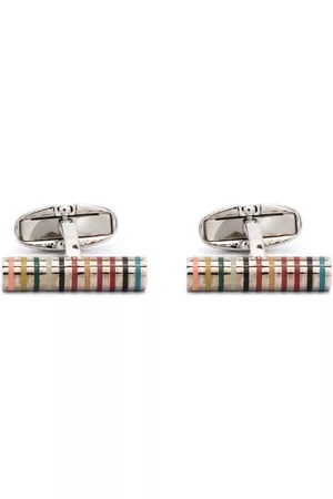 Paul Smith Men Cufflinks - Striped cufflinks - Silver