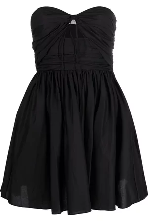 MATTEAU Women Party Mini Dresses - Bandeau ruched minidress - Black