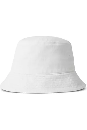 Burberry Men Hats - Checked-trim denim bucket hat - White