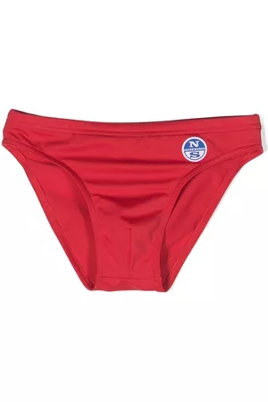 North Sails Boys Swim Shorts - Logo-patch swim shorts - Red