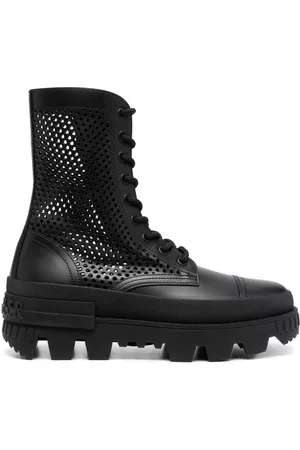 Moncler Women Ankle Boots - Carinne perforated ankle boots - Black