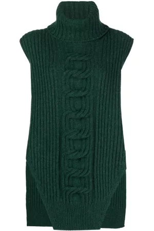 Stella McCartney Women Tank Tops - Knitted sleeveless top - Green