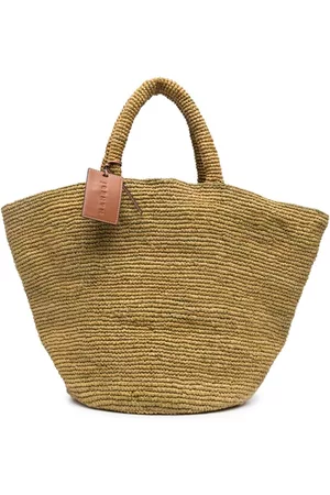 MANEBI Women Tote Bags - Raffia beach tote bag - Green