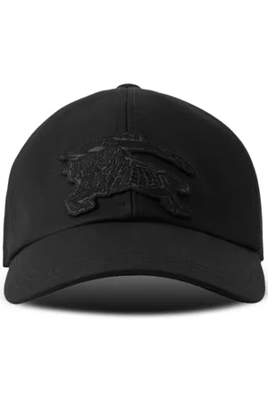 Burberry Men Caps - EKD-appliqué cotton baseball cap - Black
