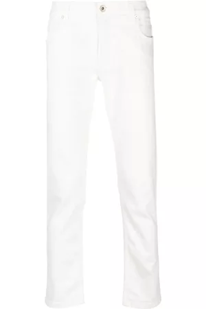 ELEVENTY Men Slim Jeans - Slim-cut low-rise jeans - White