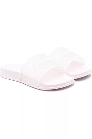 MONNALISA Sandals - Logo dotted slides - Pink