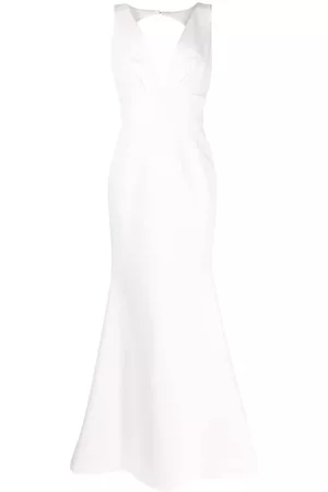 RACHEL GILBERT Women Evening Dresses & Gowns - Lennon V-neck gown - White