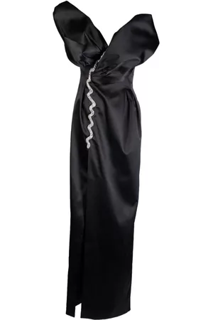RACHEL GILBERT Women Party & Cocktail Dresses - Vivi bow-detail silk gown - Black
