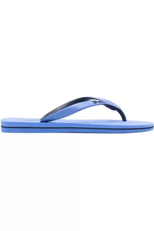 Ralph Lauren Men Flat Shoes - Bolt Pony slip-on flip flops - Blue