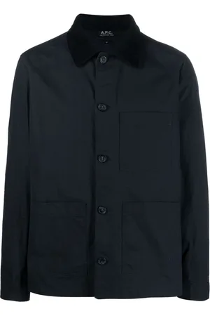 A.P.C. Corduroy-collar shirt jacket