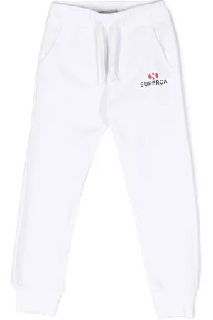 Superga Sports Pants - Drawstring logo-print track pants - White