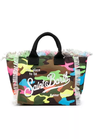 MC2 SAINT BARTH Women Beach Bags - Camouflage-print beach bag - Green