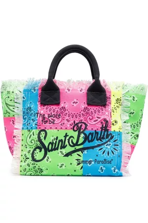 MC2 SAINT BARTH Women Beach Bags - Bandana-print beach bag - Pink