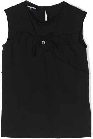Dsquared2 Girls Tops - Bow-detailing cotton top - Black
