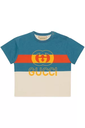Gucci T-Shirts - Interlocking G-logo cotton T-shirt - Blue
