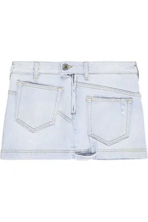 The Attico Abra denim mini skirt