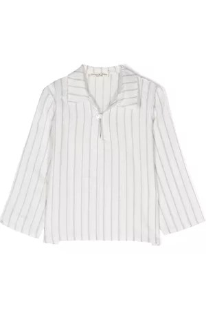 Babe And Tess Shirts - Striped cotton shirt - Neutrals