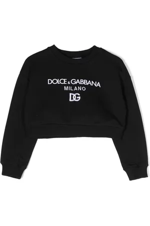 Dolce & Gabbana Boys Hoodies - Logo-print cotton sweatshirt - Black
