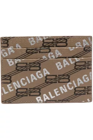 Balenciaga Men Wallets - BB monogram-print cardholder - Brown