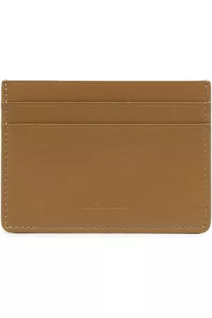 Jil Sander Men Wallets - Embossed-logo leather cardholder - Brown