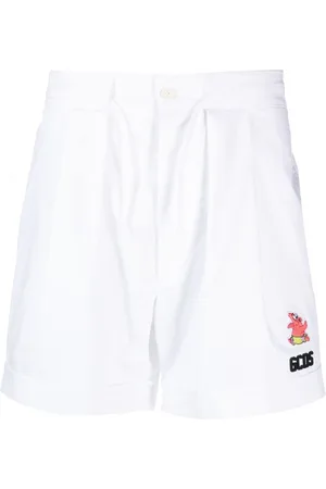 GCDS Logo-patch cotton shorts