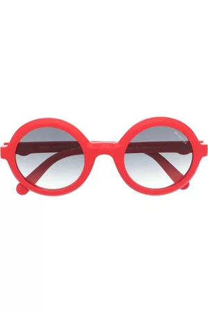 Moncler Women Round Sunglasses - Orbit round-frame sunglasses - Red