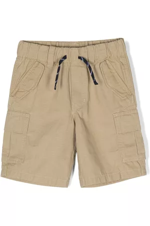 Ralph Lauren Boys Shorts - Logo-embroidered cargo shorts - Neutrals