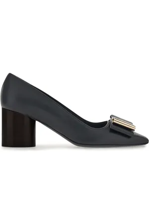 Salvatore Ferragamo 60mm Double-bow leather pumps